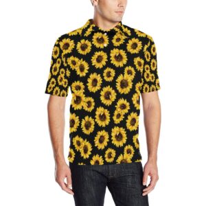 Sunflower Pattern Print Design Sf05 Men Polo Shirt