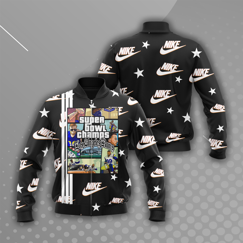 Super Bowl Champs Los Angeles Rams Nike Bomber Jacket Super Bowl Champs Los Angeles Rams Nike Bomber Jacket