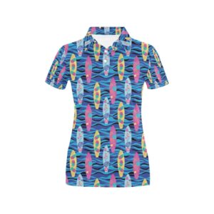 Surfboard Print Design Lks304 Women'S Polo Shirt