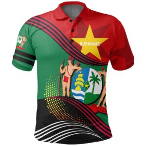 Suriname Polo Shirt Fall In The Wave K7