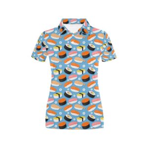 Sushi Print Design Lks304 Women'S Polo Shirt