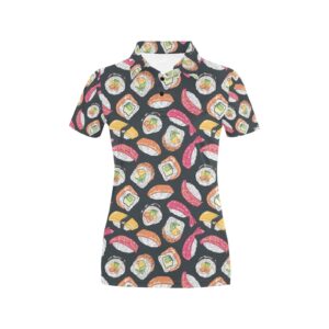 Sushi Print Design Lks306 Women'S Polo Shirt