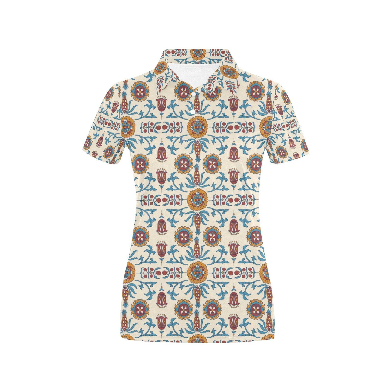 Suzani Print Design Lks301 Women'S Polo Shirt Suzani Print Design Lks301 Women'S Polo Shirt