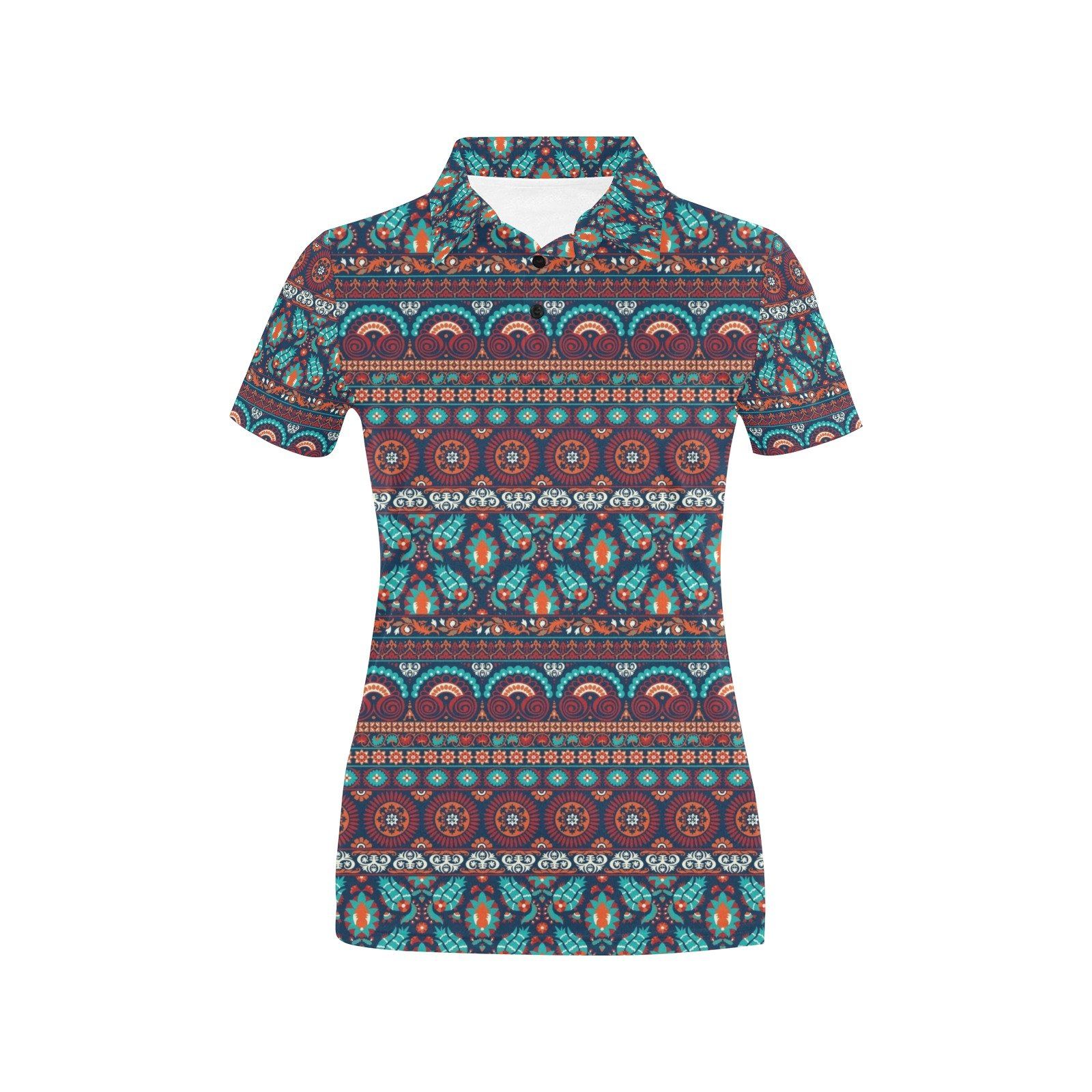 Suzani Print Design Lks302 Women'S Polo Shirt Suzani Print Design Lks302 Women'S Polo Shirt