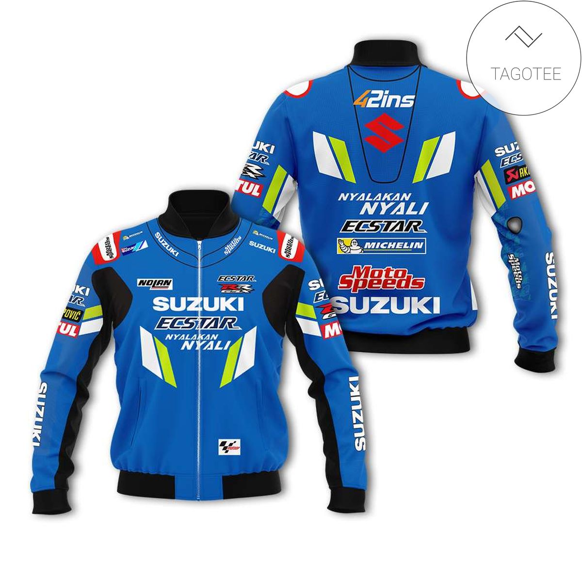 Suzuki Ecstar Motorcycle Racing Team 3D Bomber Jacket Suzuki Ecstar Motorcycle Racing Team 3D Bomber Jacket