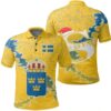 Sweden Christmas Coat Of Arms Polo Shirt X Style J78