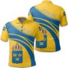 Sweden Coat Of Arms Polo Shirt Cricket Style J5W