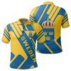 Sweden Coat Of Arms Polo Shirt Rockie J5W