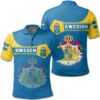 Sweden Coat Of Arms Polo Shirt Simple Style J78