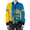 Sweden Coat Of Arms Women Bomber Jacket Quarter Style J71 Bomber Jacket