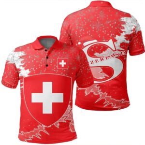 Switzerland Christmas Coat Of Arms Polo Shirt X Style J78