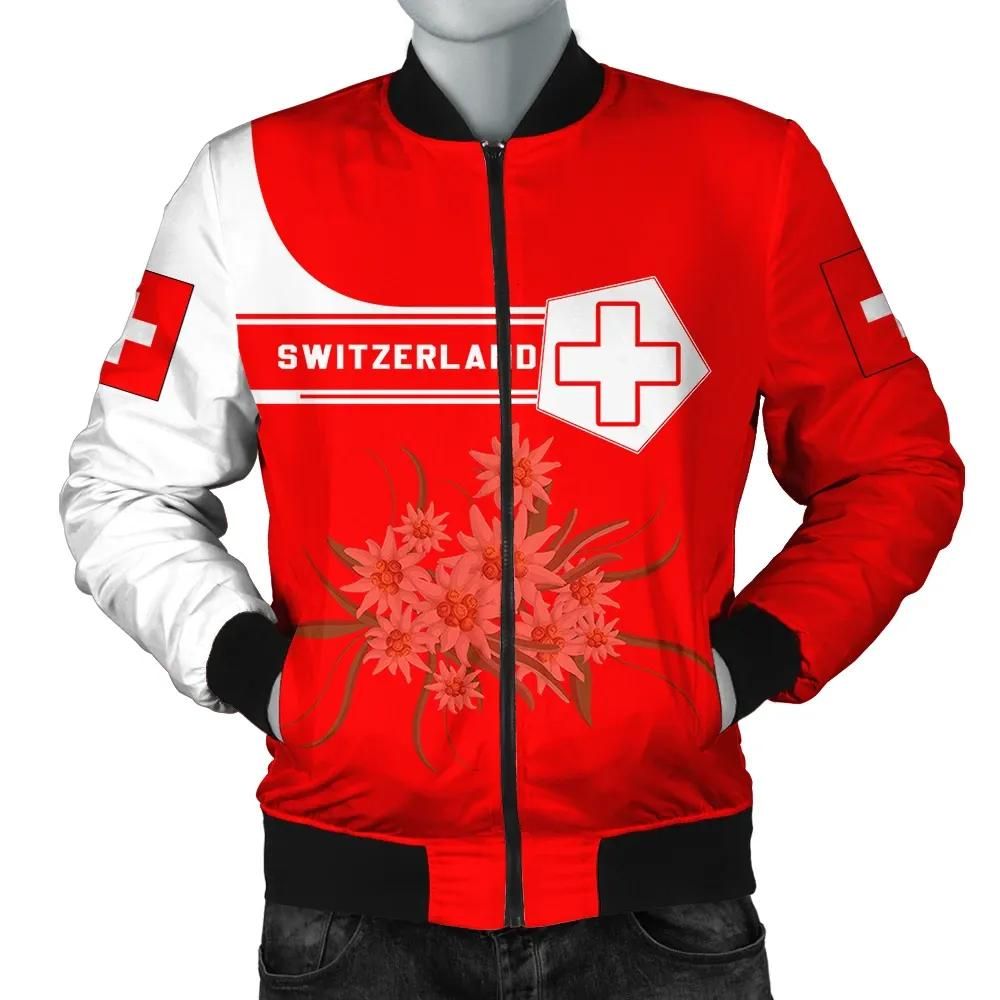 Switzerland Coat Of Arms Men Bomber Jacket Simple Style J78 Bomber Jacket Switzerland Coat Of Arms Men Bomber Jacket Simple Style J78 Bomber Jacket