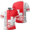 Switzerland Coat Of Arms Polo Shirt Quarter Style J7