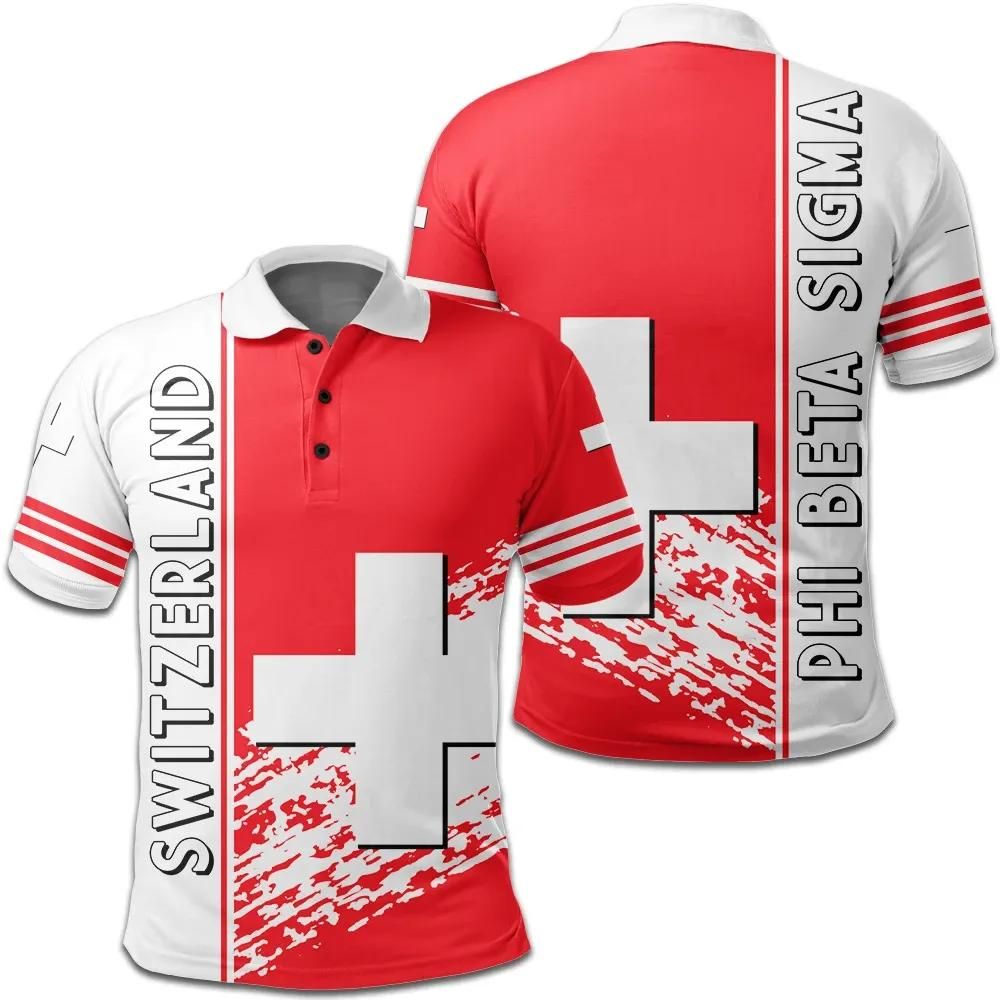 Switzerland Coat Of Arms Polo Shirt Quarter Style J7 Switzerland Coat Of Arms Polo Shirt Quarter Style J7