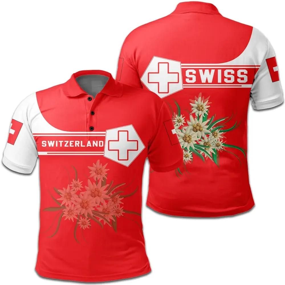 Switzerland Coat Of Arms Polo Shirt Simple Style J78 Switzerland Coat Of Arms Polo Shirt Simple Style J78