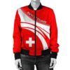 Switzerland Coat Of Arms Women Bomber Jacket Cricket Bomber Jacket