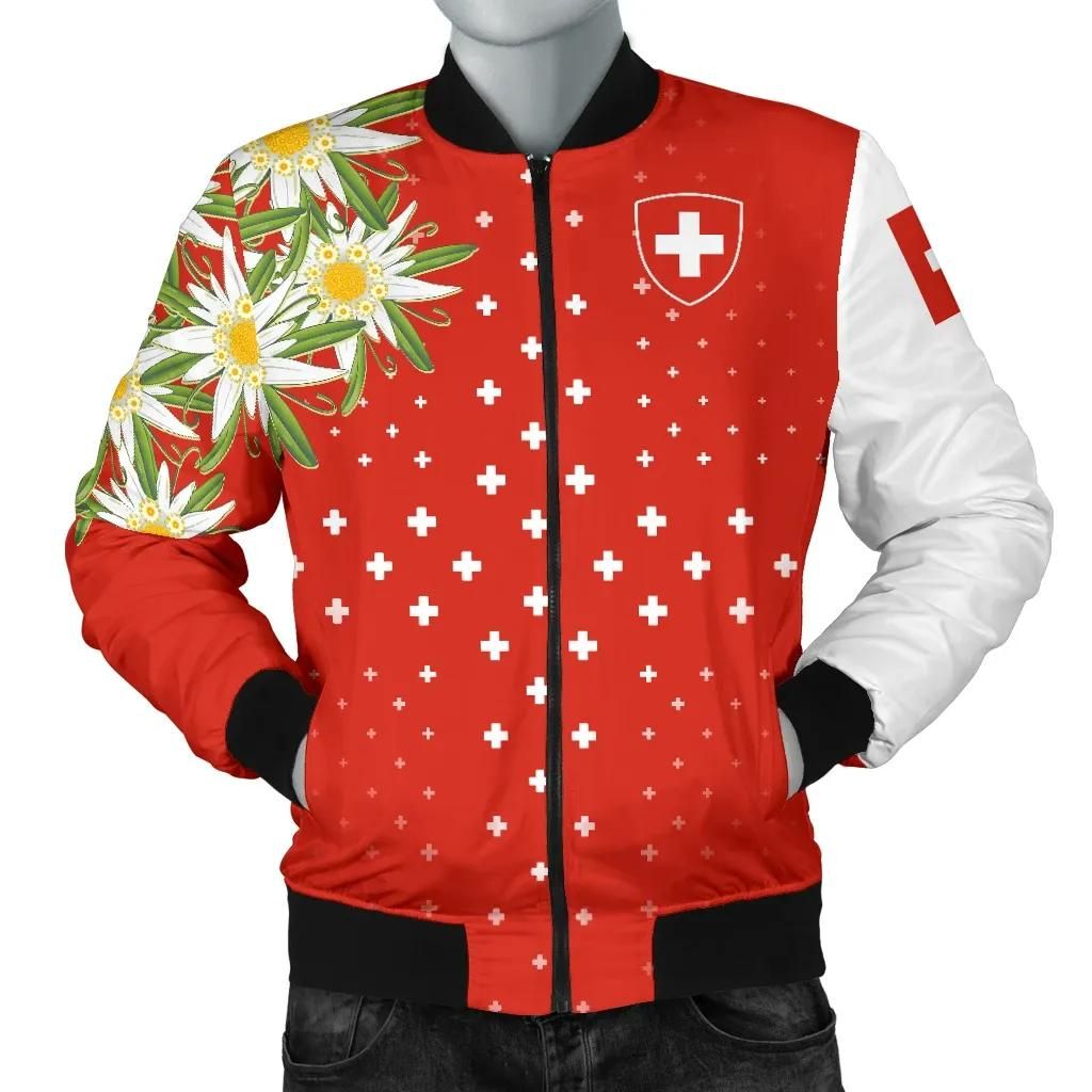 Switzerland Edelweiss Special Men's Bomber Jacket A02 Bomber Jacket Switzerland Edelweiss Special Men's Bomber Jacket A02 Bomber Jacket