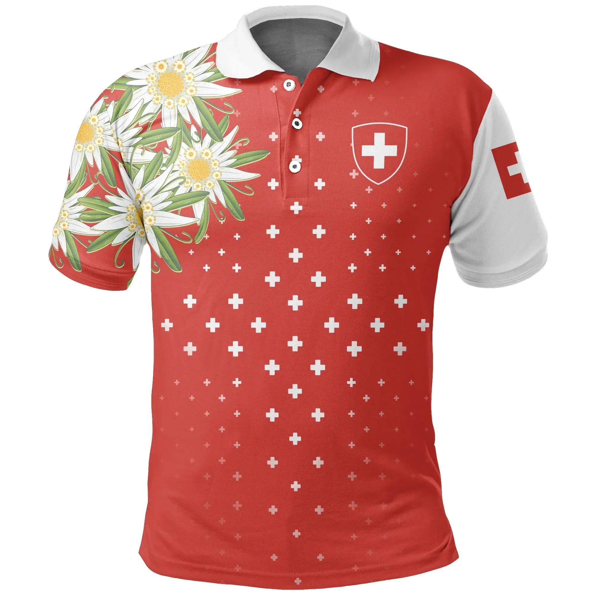 Switzerland Edelweiss Special Polo Shirt A02 Switzerland Edelweiss Special Polo Shirt A02
