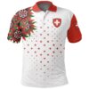 Switzerland Edelweiss Special Polo Shirt (White) A02