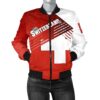 Switzerland Women's Bomber Jacket - Coat of Arms with Edelweiss - BN15 Bomber Jacket