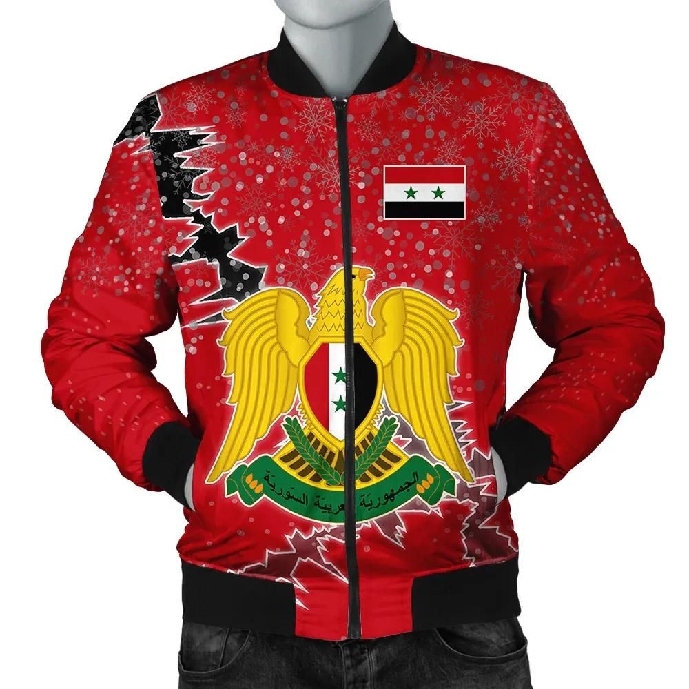 Syria Christmas Coat Of Arms Men Bomber Jacket X Style J78 Bomber Jacket Syria Christmas Coat Of Arms Men Bomber Jacket X Style J78 Bomber Jacket