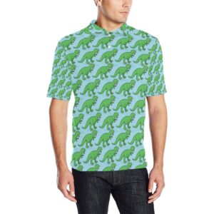 T Rex Pattern Print Design A01 Men Polo Shirt