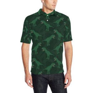 T Rex Pattern Print Design A06 Men Polo Shirt