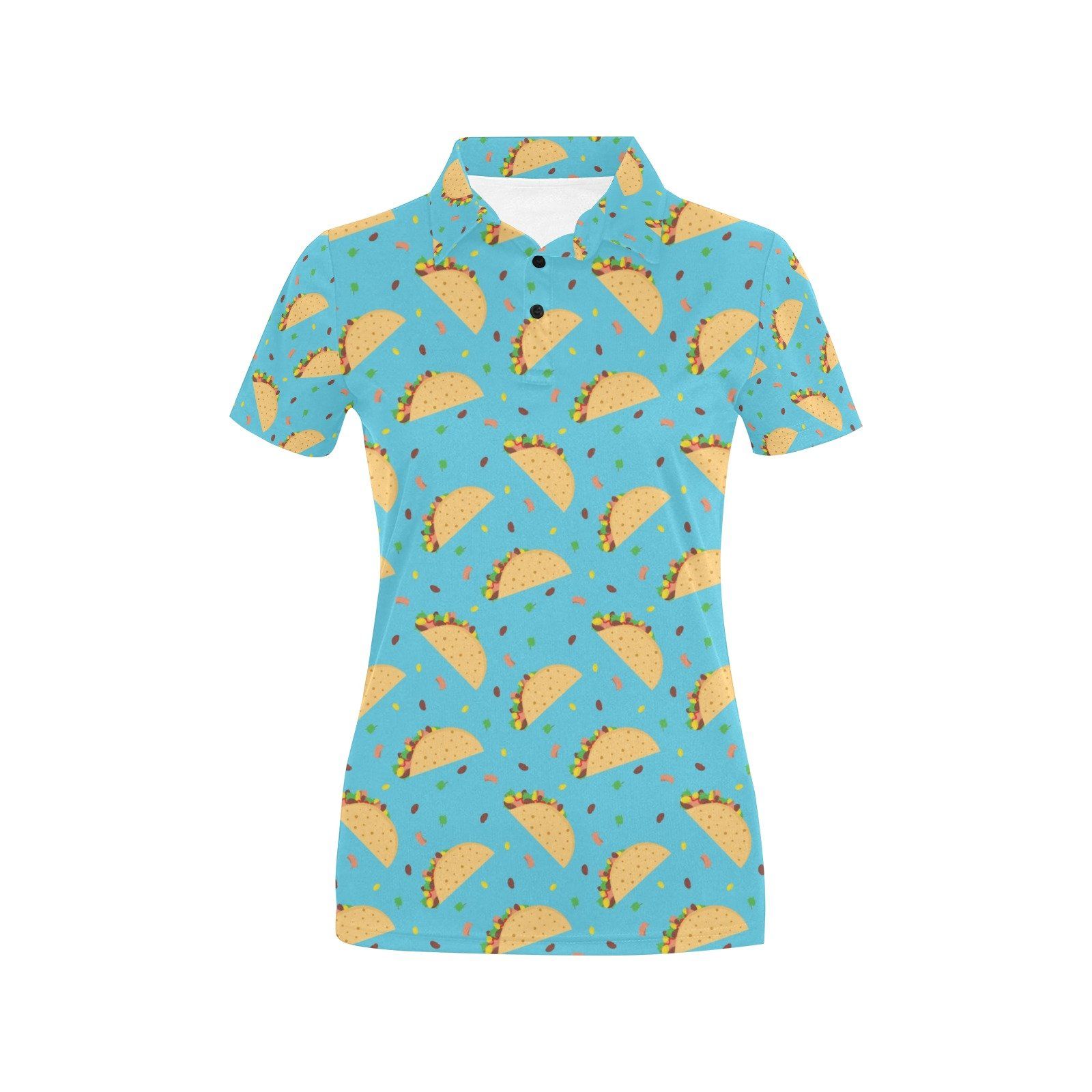 Taco Print Design Lks303 Women'S Polo Shirt Taco Print Design Lks303 Women'S Polo Shirt