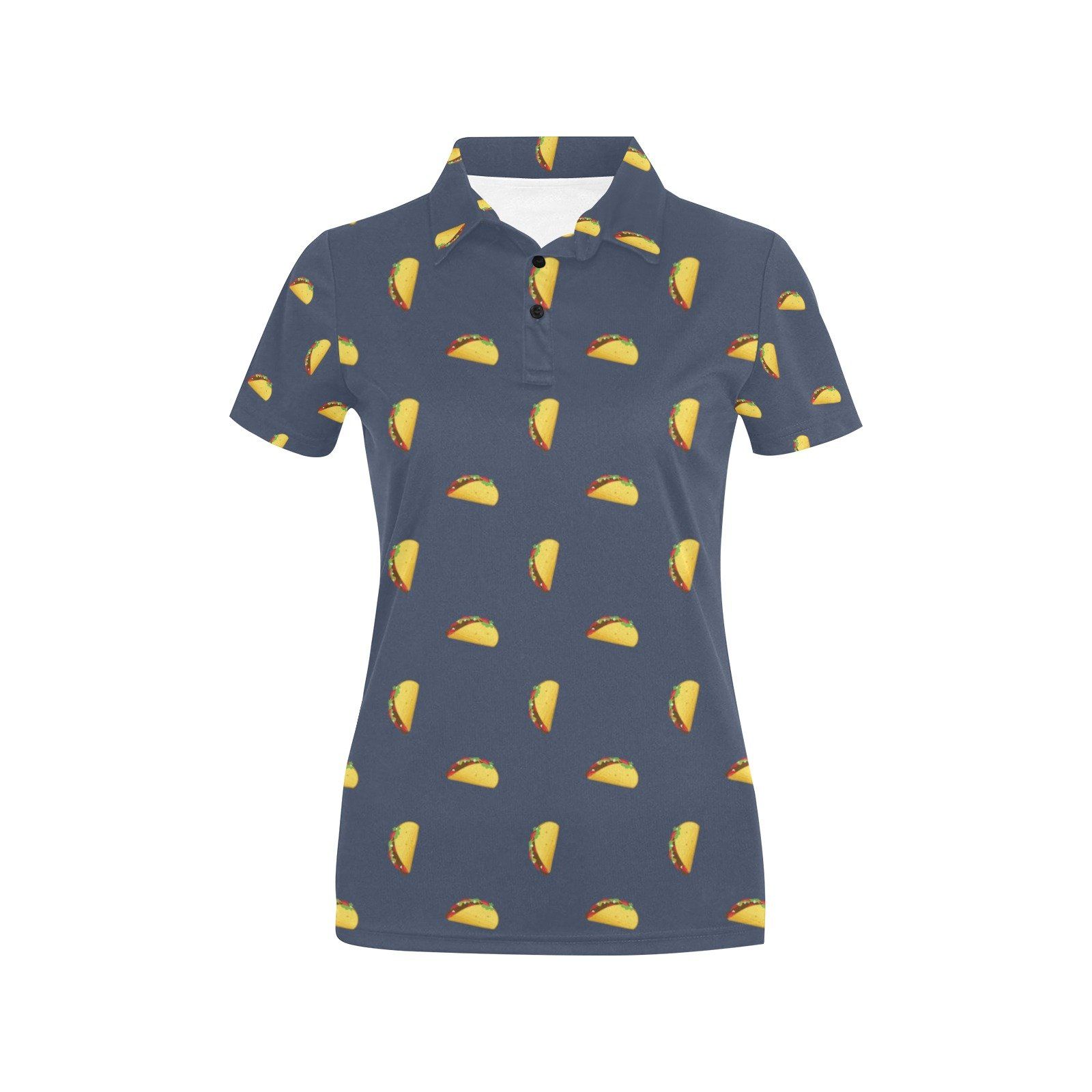 Taco Print Design Lks305 Women'S Polo Shirt Taco Print Design Lks305 Women'S Polo Shirt