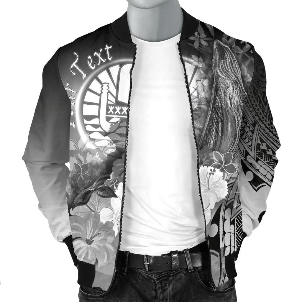 Tahiti-Custom-Personalised-Mens-Bomber-Jacket-Humpback-Whale-with-Tropical-Flowers-White-BN18-Bomber-Jacket-2