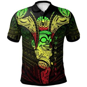Tahiti Custom Personalized Polo Shirt - Polynesian Tiki Warrior Style Reggae - BN29