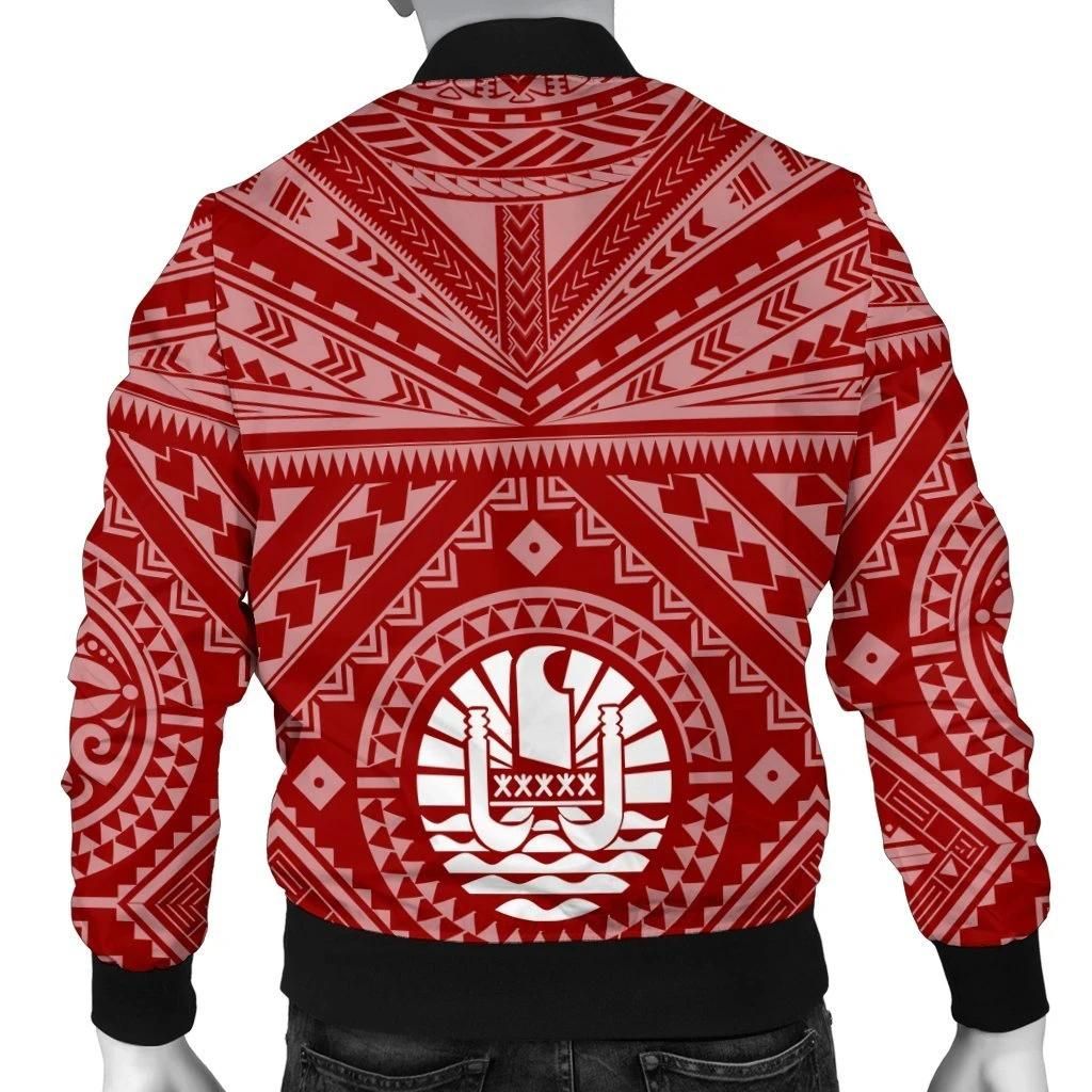 Tahiti-Personalised-Mens-Bomber-Jacket-Tahiti-Seal-In-Polynesian-Tattoo-Style-Red-BN25-Bomber-Jacket-1