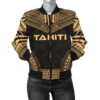 Tahiti Polynesian Chief Women'S Bomber Jacket - Gold Version - Bn10 Bomber Jacket