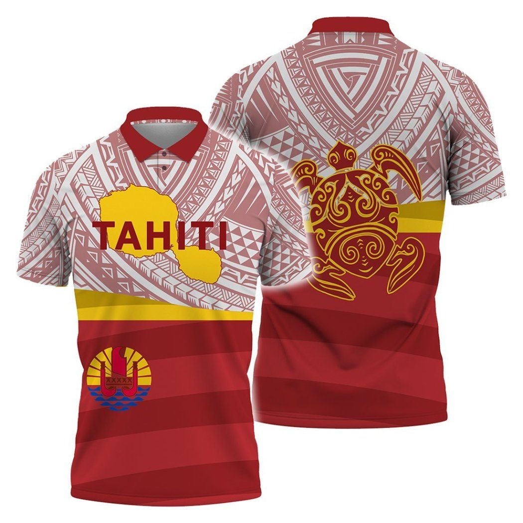 Tahiti Polynesian Pattern Style Polo Shirt All Over Print Tahiti Polynesian Pattern Style Polo Shirt All Over Print