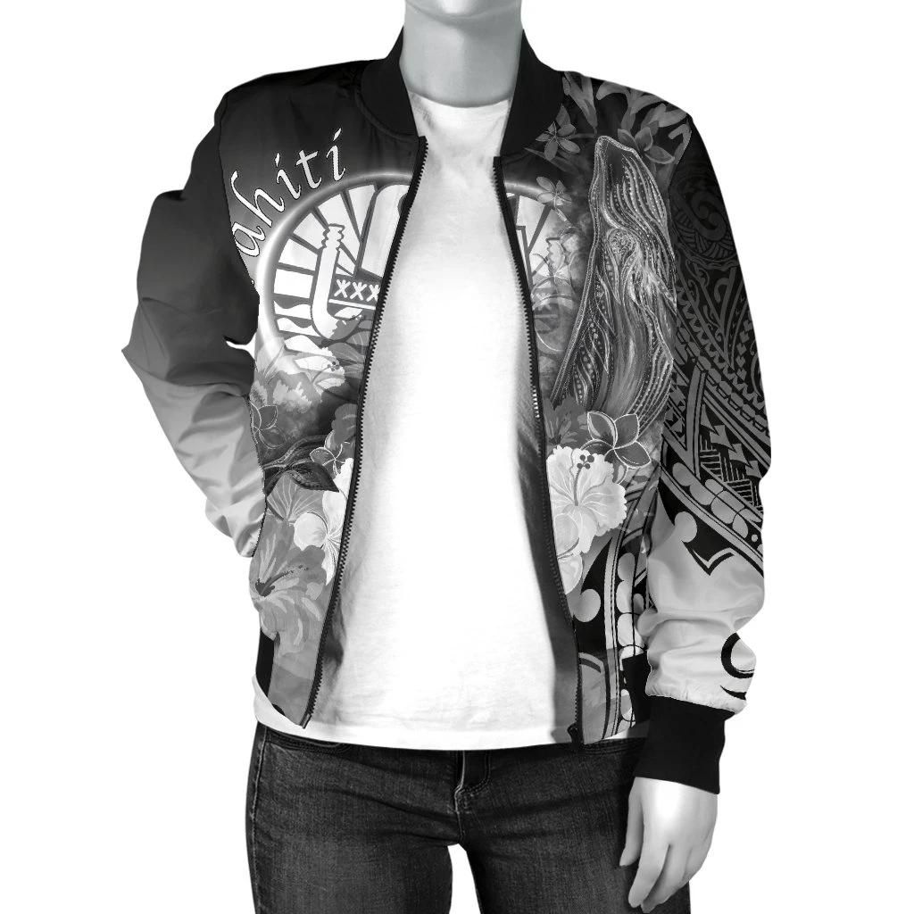 Tahiti-Womens-Bomber-Jacket-Humpback-Whale-with-Tropical-Flowers-White-BN18-Bomber-Jacket-2
