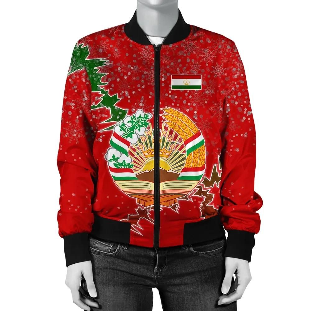 Tajikistan Christmas Coat Of Arms Women Bomber Jacket X Style J78 Bomber Jacket Tajikistan Christmas Coat Of Arms Women Bomber Jacket X Style J78 Bomber Jacket