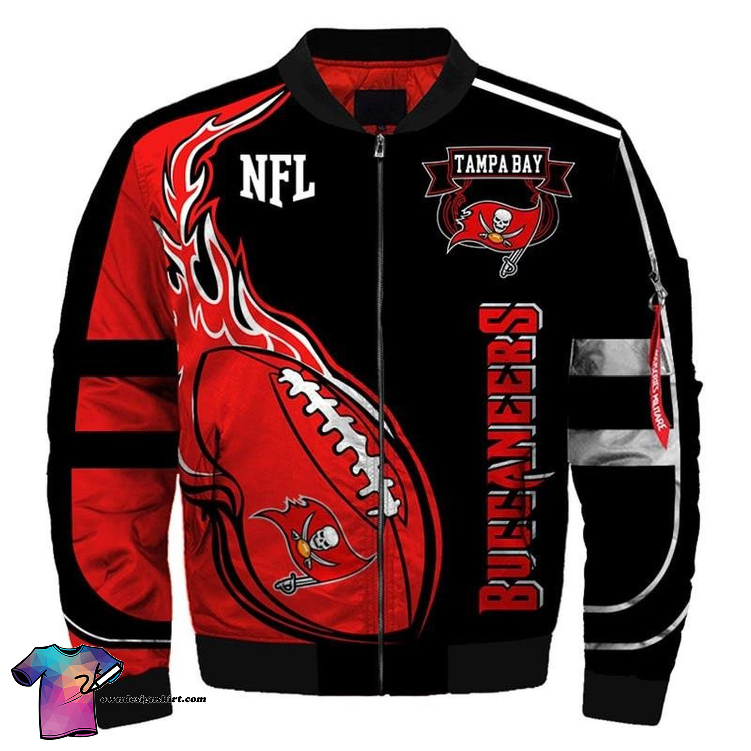 Tampa Bay Buccaneers All Over Printed Bomber Jacket Tampa Bay Buccaneers All Over Printed Bomber Jacket