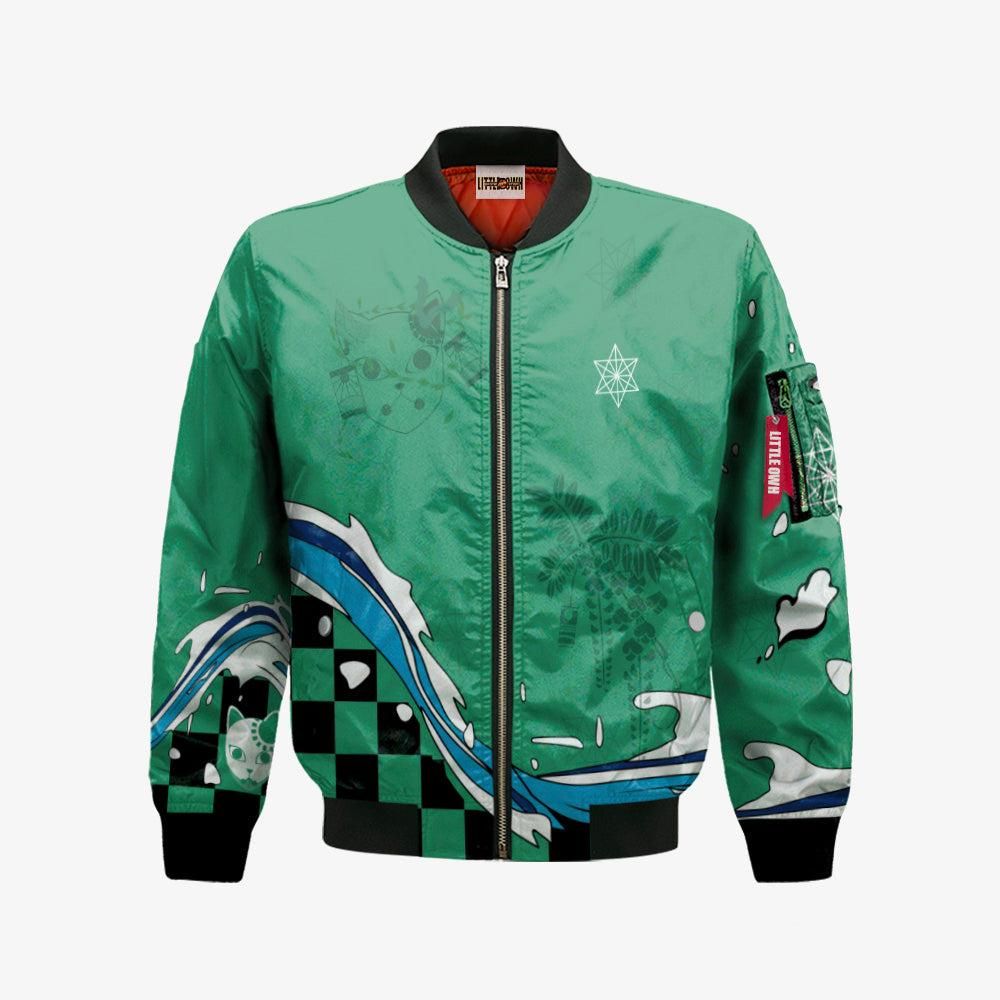 Tanjiro Kamado Bomber Jacket Custom KNY Cosplay Costumes Bomber Jacket Tanjiro Kamado Bomber Jacket Custom KNY Cosplay Costumes Bomber Jacket