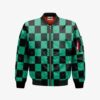Tanjiro Kamado Pattern Bomber Jacket Custom KNY Cosplay Costumes Bomber Jacket