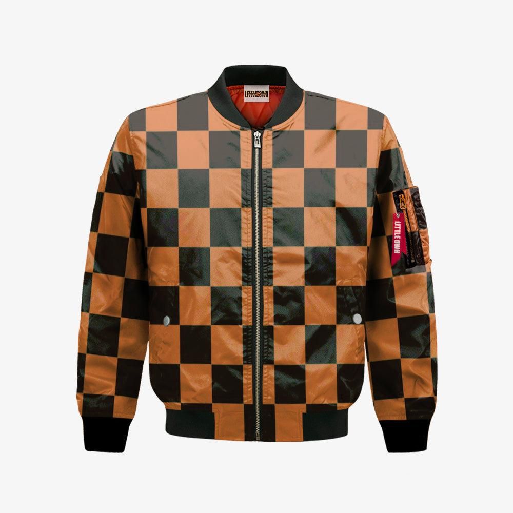 Tanjuro Kamado Bomber Jacket Custom KNY Cosplay Costumes Bomber Jacket Tanjuro Kamado Bomber Jacket Custom KNY Cosplay Costumes Bomber Jacket