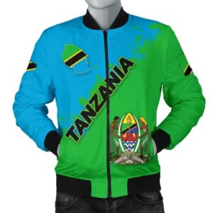 Tanzania Men Bomber Jacket Uhuru na Umoja Version K12 Bomber Jacket