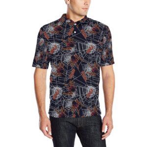 Tarantula Spiderwebs Pattern Print Design 01 Men Polo Shirt