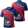 Tasmania Coat Of Arms Polo Shirt Cricket Style J5W