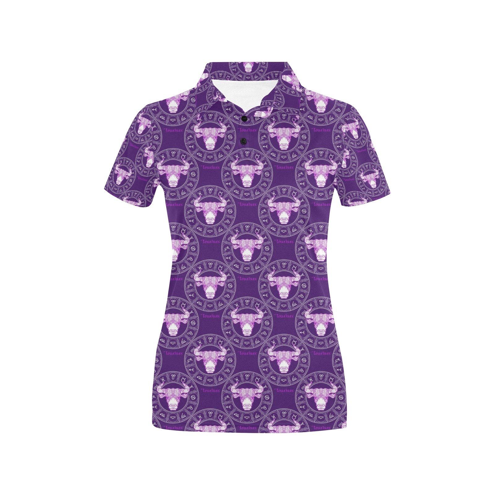 Taurus Print Design Lks303 Women'S Polo Shirt Taurus Print Design Lks303 Women'S Polo Shirt