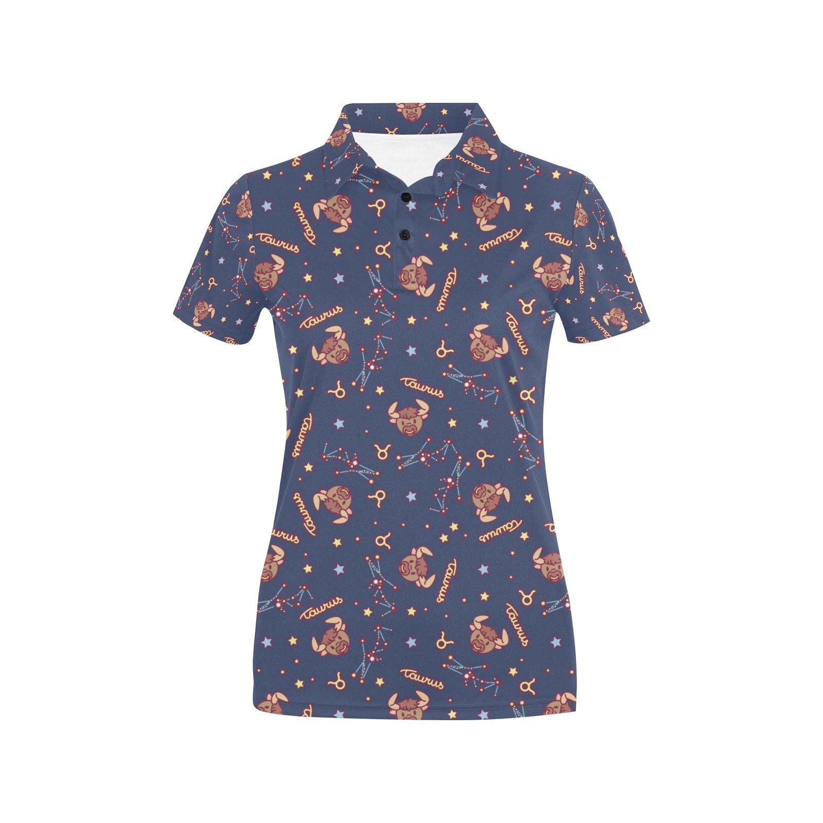 Taurus Print Design Lks304 Women'S Polo Shirt Taurus Print Design Lks304 Women'S Polo Shirt