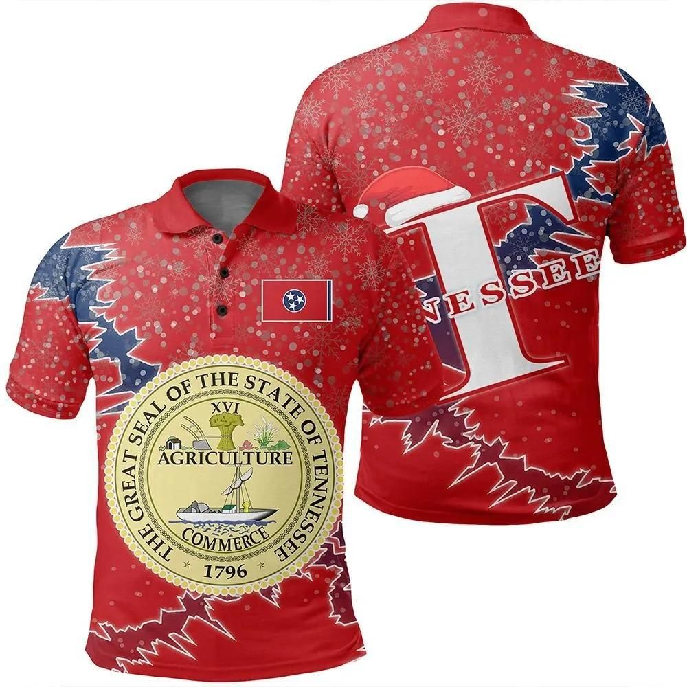 Tennessee Christmas Coat Of Arms Polo Shirt X Style J78 Tennessee Christmas Coat Of Arms Polo Shirt X Style J78