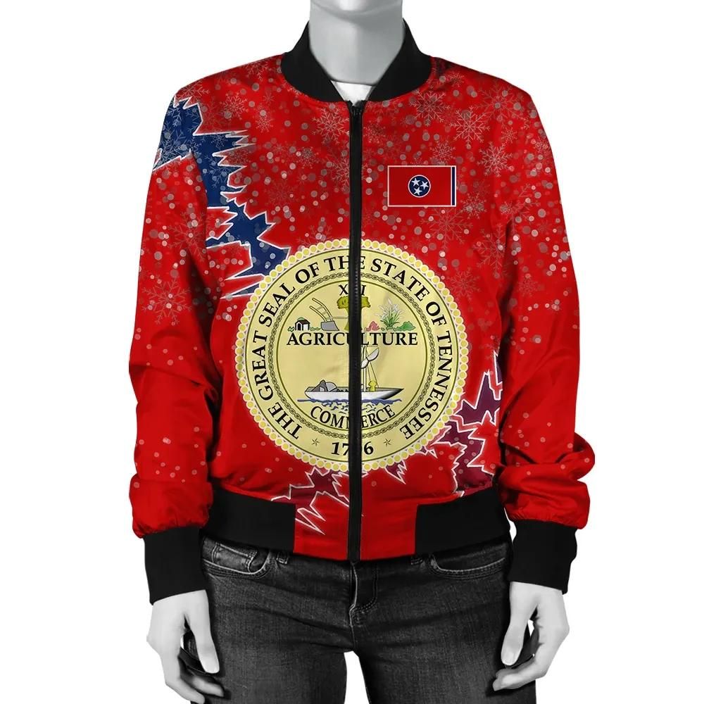 Tennessee Christmas Coat Of Arms Women Bomber Jacket X Style J78 Bomber Jacket Tennessee Christmas Coat Of Arms Women Bomber Jacket X Style J78 Bomber Jacket