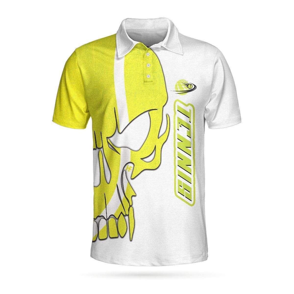 Tennis Ball Skull Short Sleeve Polo Shirt #Dh Tennis Ball Skull Short Sleeve Polo Shirt #Dh