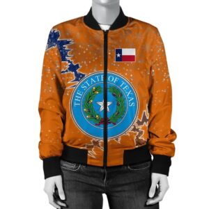 Texas Christmas Coat Of Arms Women Bomber Jacket X Style J78 Bomber Jacket