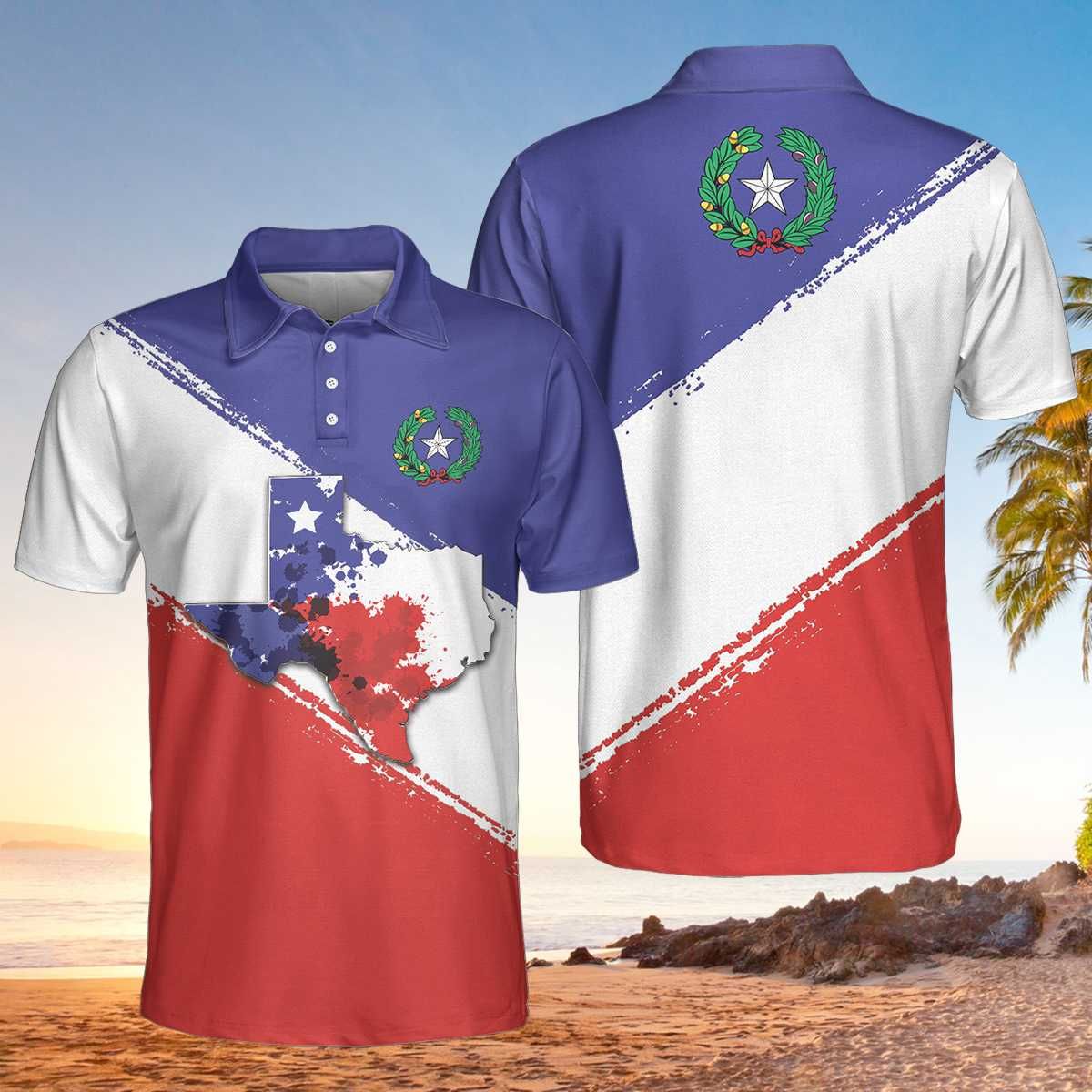 Texas Map Polo Shirt Texas Map Polo Shirt